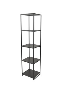 Kast open B 40 x D 36,5 x H 170 cm metaal black - afbeelding 1
