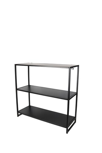 Kast open B 80 x D 29 x H 77,5 cm metaal black - afbeelding 1