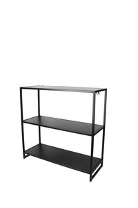 Kast open B 80 x D 29 x H 77,5 cm metaal black - afbeelding 1