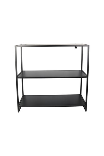 Kast open B 80 x D 29 x H 77,5 cm metaal black - afbeelding 2