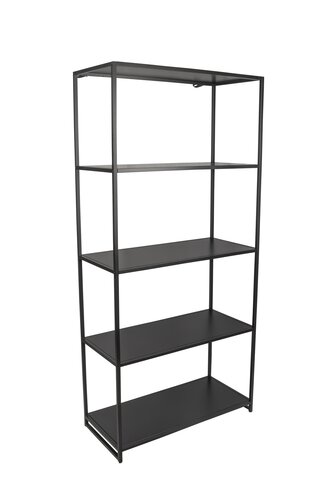 Kast open B 80 x D 37 x H 170 cm metaal black - afbeelding 1