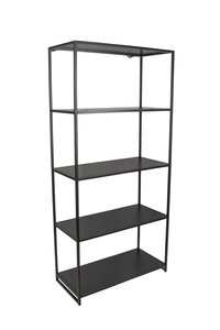 Kast open B 80 x D 37 x H 170 cm metaal black - afbeelding 1