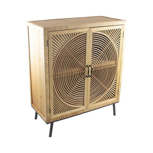 Kast rotan 81,5 x 37 x 98 cm natural - afbeelding 2