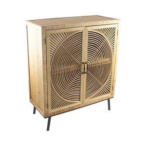 Kast rotan 81,5 x 37 x 98 cm natural - afbeelding 2