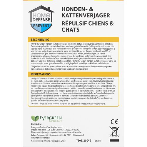 HOME DEFENSE® Hondenverjager en Kattenverjager Ultrasoon 105m² - afbeelding 3