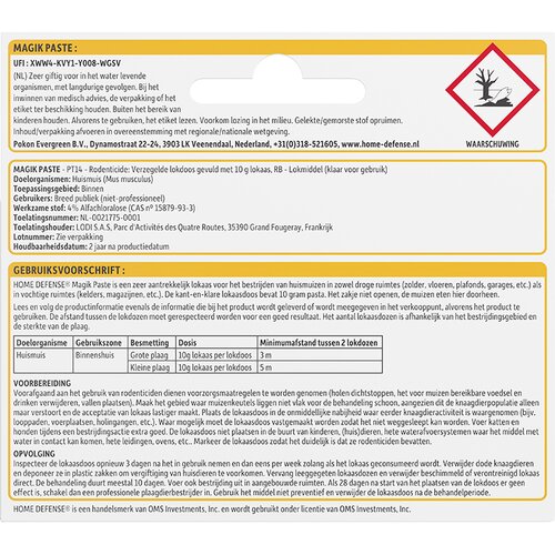 HOME DEFENSE® Muizenlokdoos Pasta 'Magik Paste' 1 stuk - afbeelding 3