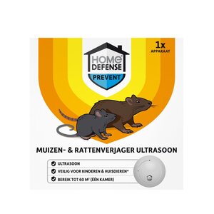 HOME DEFENSE® Muizenverjager en Rattenverjager Ultrasoon 60m² - afbeelding 1
