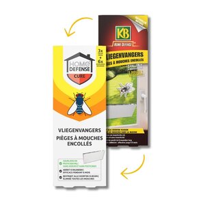 HOME DEFENSE® Vliegenvangers 3 vallen met 6 navullingen - afbeelding 4