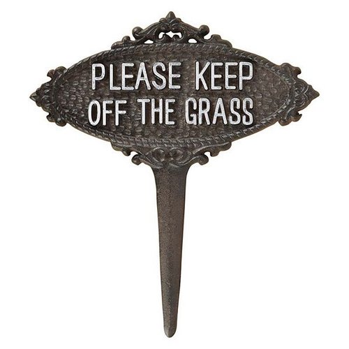 Keep off the grass sign