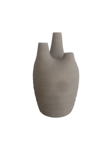 Keramieken Vaas - D16.5xH28cm Lichtbruin