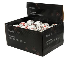 Kerstbal foam - D8cm Groen/rood - 2 Varianten - afbeelding 3