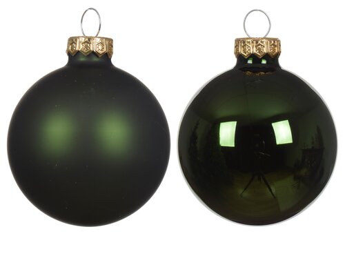 kerstbal glas d2.5cm d.grn 24st - afbeelding 2
