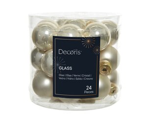 kerstbal glas d2.5cm parel 24st - afbeelding 1