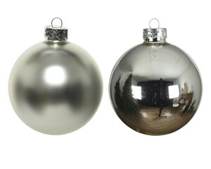 kerstbal glas d2.5cm zilver 24st - afbeelding 2