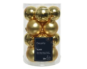 kerstbal glas d3.5cm licht goud 16st - afbeelding 1