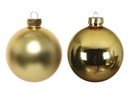 kerstbal glas d3.5cm licht goud 16st - afbeelding 2