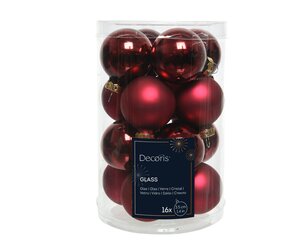 kerstbal glas d3.5cm osbloed 16st - afbeelding 1