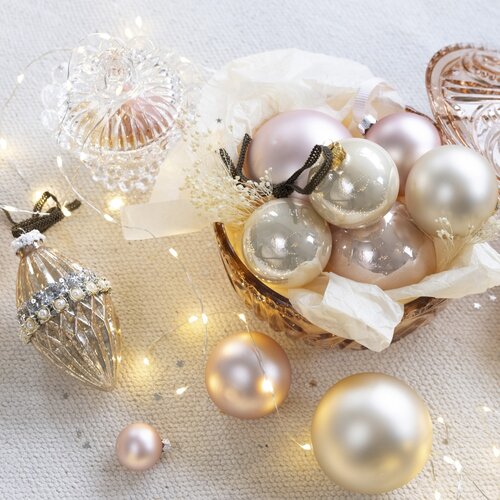 kerstbal glas d3.5cm parel 16st - afbeelding 2