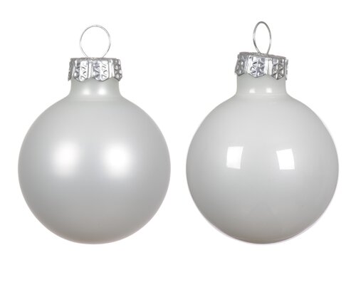 kerstbal glas d3.5cm winterwit 16st - afbeelding 2