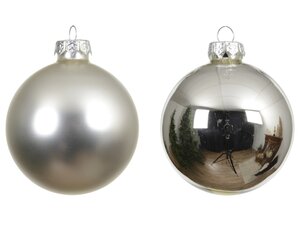 kerstbal glas d3.5cm zilver 16st - afbeelding 2