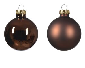Kerstbal glas d5cm espresso ass 12st - afbeelding 2