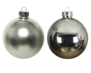 Kerstbal glas d6cm kerstrood ass 10st - afbeelding 3