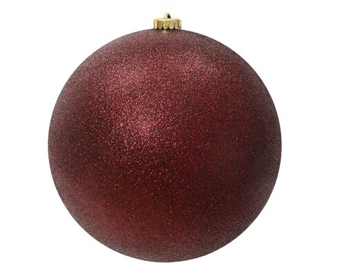 Kerstbal kunststof - D14cm Ossenbloed