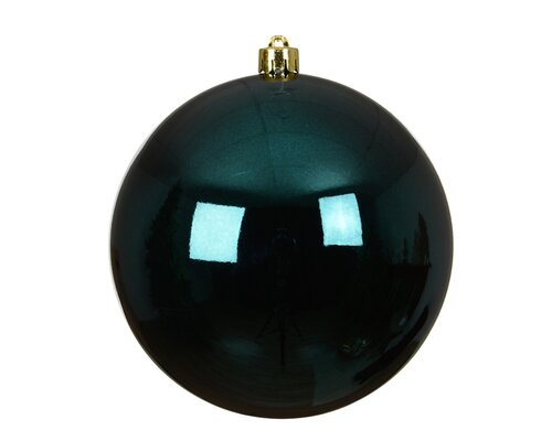 Kerstbal kunststof - D14cm Smaragdgroen