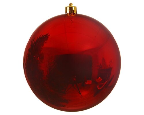 Kerstbal kunststof d20cm kerstrood