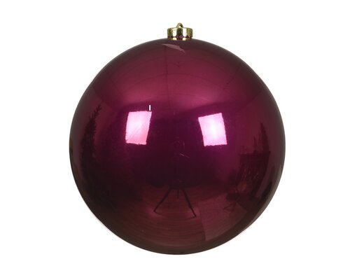 Kerstbal kunststof d20cm ossenbloed