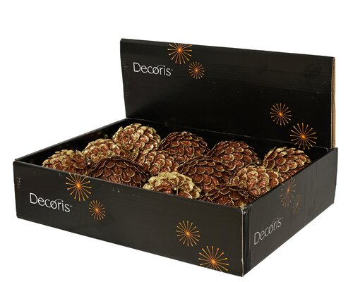 Kerstbal kunststof - D8cm Espressobruin - afbeelding 2