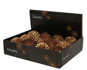 Kerstbal kunststof - D8cm Espressobruin - afbeelding 2