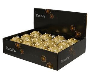 Kerstbal kunststof - D8cm Goud - afbeelding 2