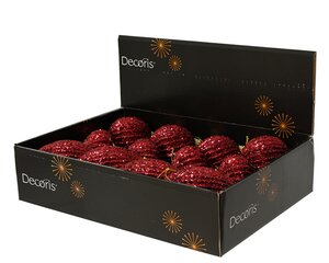 Kerstbal kunststof - D8cm Ossenbloed per stuk - afbeelding 3