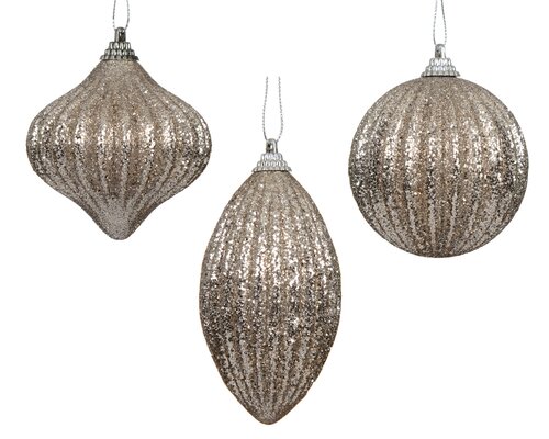 Kerstbal kunststof - D8cm Smokey parel per stuk - afbeelding 1