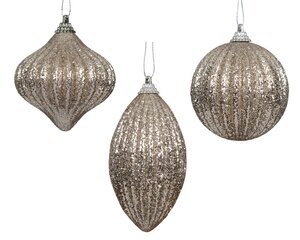 Kerstbal kunststof - D8cm Smokey parel per stuk - afbeelding 1