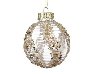 Kerstbal kunststof - D8cm Transparant - afbeelding 1