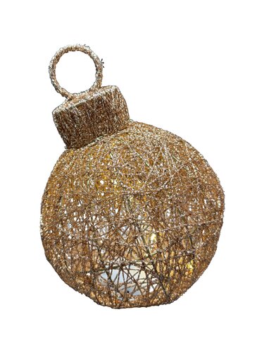 Kerstbal LED roterend - B20xH28cm Koper