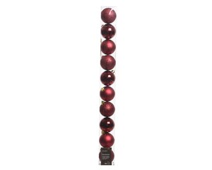 Kerstbal plastic d6cm ossnbld ass 10st - afbeelding 1