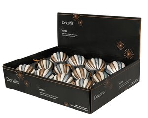 Kerstballen glas bal ui en olijf - D8cm per stuk - afbeelding 2