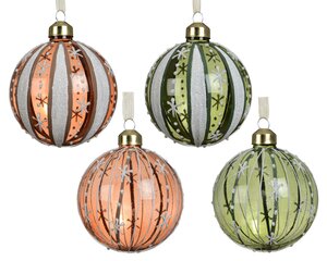 Kerstballen glas - D8cm Groen per stuk - afbeelding 1