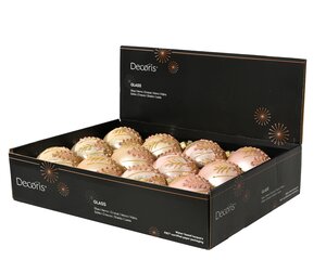 Kerstballen glas - D8cm Roze per stuk - afbeelding 2