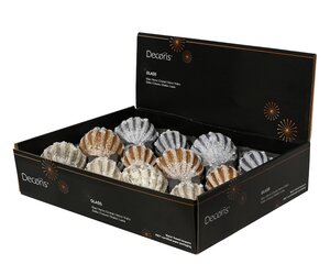 Kerstballen glas - D8cm Winterwit per stuk - afbeelding 2