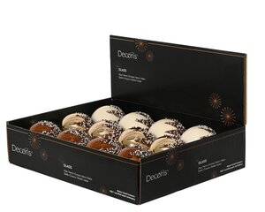Kerstballen glas - D8cm Wit per stuk - afbeelding 3
