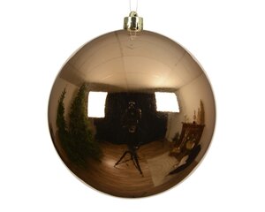 Kerstballen kunststof d14cm brandy - afbeelding 1
