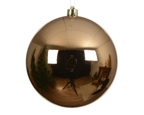 Kerstballen kunststof d14cm brandy - afbeelding 2