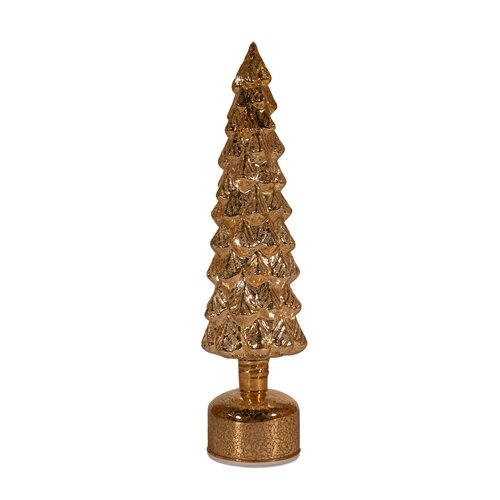 Kerstboom glas draaiend h38cm goud