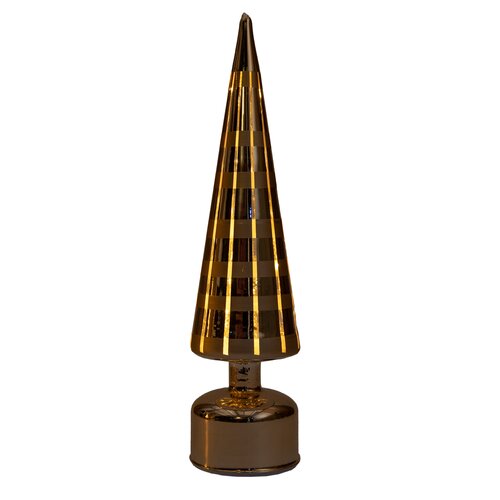 Kerstboom glas draaiend h39cm goud