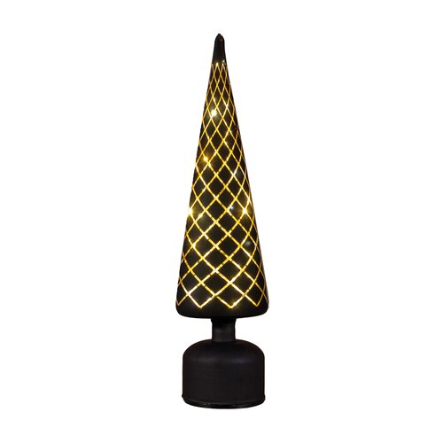 Kerstboom glas draaiend h39cm zwrt