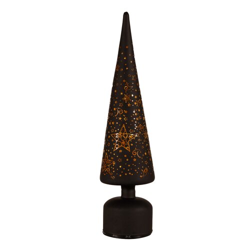 Kerstboom glas stars draaiend zwart